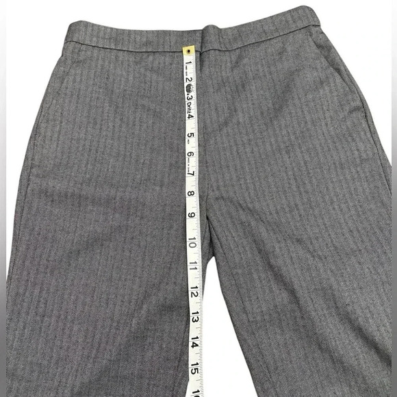 ZARA, Pinstripe Straight-Leg Classic Trousers, Small, Grey - Picture 7 of 11